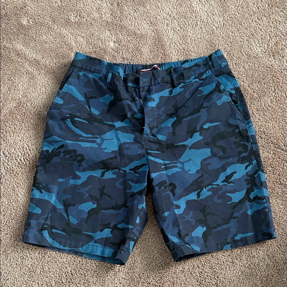 Blue Camouflage Shorts